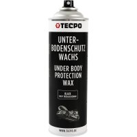 4x TECPO Unterbodenschutz überlackierbar schwarz, 500 ml + Sprühpistole