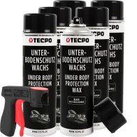 6x TECPO Unterbodenschutz überlackierbar schwarz,...