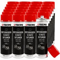 24x TECPO Unterbodenschutz Bitumen schwarz, 500 ml