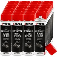 36x TECPO Unterbodenschutz Bitumen schwarz, 500 ml