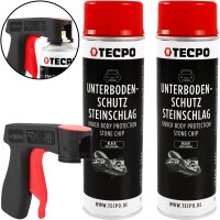 2x TECPO Unterbodenschutz überlackierbar schwarz,...