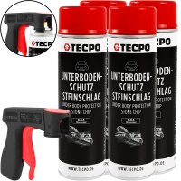 4x TECPO Unterbodenschutz überlackierbar schwarz,...