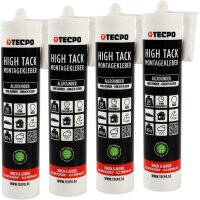 TECPO Montagekleber HIGH TACK Baukleber, 4x 455g Kleber +...
