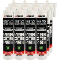 TECPO Montagekleber HIGH TACK Baukleber, 12x 455g Kleber...