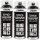 3x TECPO 1K Farbspray Schwarz Teppich / Fußmatten, 400 ml