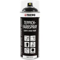 5x TECPO 1K Farbspray Schwarz Teppich / Fußmatten, 400 ml
