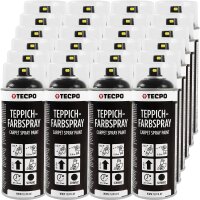 24x TECPO 1K Farbspray Schwarz Teppich / Fußmatten,...
