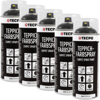 5x TECPO 1K Farbspray Anthrazit Teppich /...