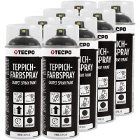 8x TECPO 1K Farbspray Anthrazit Teppich /...