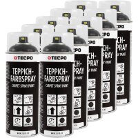 10x TECPO 1K Farbspray Anthrazit Teppich /...