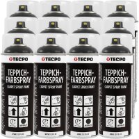 12x TECPO 1K Farbspray Anthrazit Teppich /...