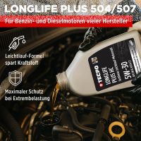 2x 5L TECPO 5W-30 LONGLIFE PLUS MOTORÖL für VW 504.00 507.00 MB 229.31 229.51 BMW LL-04 C30