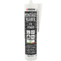 2x TECPO Universal Montagekleber Ultra FIX Power Baukleber 480g Weiß