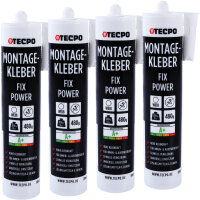 4x TECPO Universal Montagekleber Ultra FIX Power...