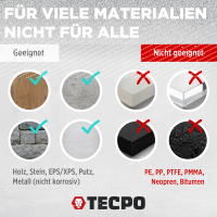 8x TECPO Universal Montagekleber Ultra FIX Power Baukleber 480g Weiß