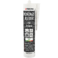 10x TECPO Universal Montagekleber Ultra FIX Power Baukleber 480g Weiß