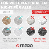 12x TECPO Universal Montagekleber Ultra FIX Power Baukleber 480g Weiß