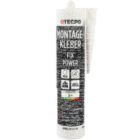 24x TECPO Universal Montagekleber Ultra FIX Power Baukleber 480g Weiß
