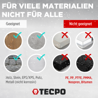 24x TECPO Universal Montagekleber Ultra FIX Power Baukleber 480g Weiß
