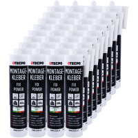 36x TECPO Universal Montagekleber Ultra FIX Power Baukleber 480g Weiß