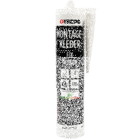 60x TECPO Universal Montagekleber Ultra FIX Power Baukleber 480g Weiß
