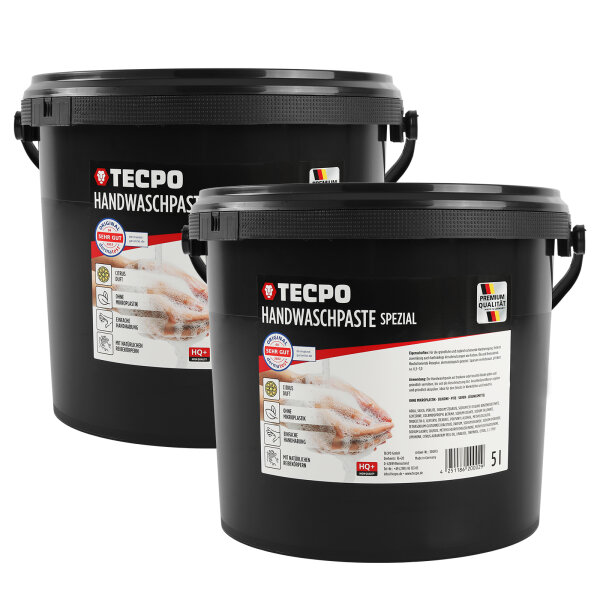 TECPO Handwaschpaste HQ+ Spezial 10L - starke Handreiniger Hand-Seife, hautschonend