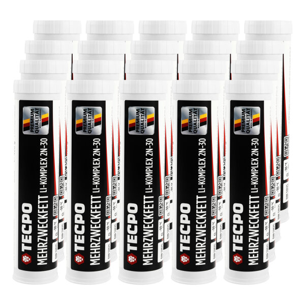 TECPO Mehrzweckfett 20x400g Hochleistungs Li-Komplex Schmierfett KP 2N-30 Lithium Fett