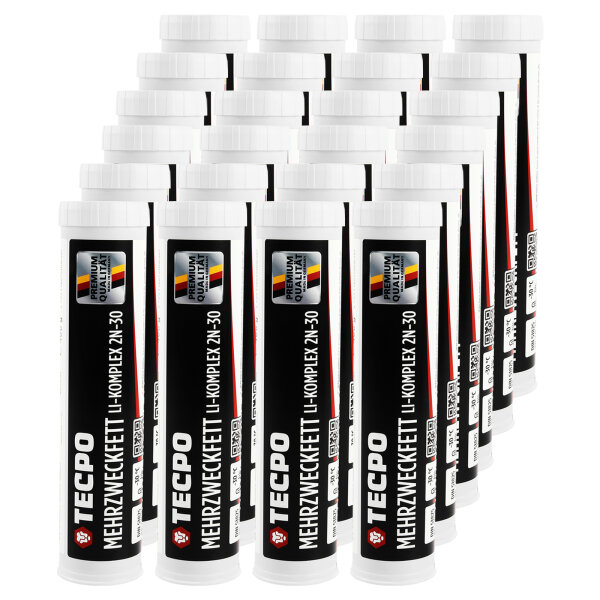 TECPO Mehrzweckfett 24x400g Hochleistungs Li-Komplex Schmierfett KP 2N-30 Lithium Fett