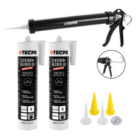 TECPO Scheibenkleber MS-Polymer 2x 290 ml + Einhand...