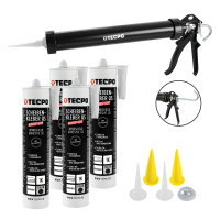 TECPO Scheibenkleber MS-Polymer 4x 290 ml + Einhand...