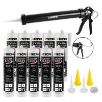 TECPO Scheibenkleber MS-Polymer 10x 290 ml + Einhand...