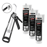 TECPO Scheibenkleber MS-Polymer 3x 290 ml + Skelett...