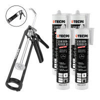 TECPO Scheibenkleber MS-Polymer 4x 290 ml + Skelett...