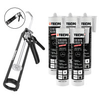 TECPO Scheibenkleber MS-Polymer 5x 290 ml + Skelett...