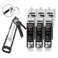 TECPO Scheibenkleber MS-Polymer 6x 290 ml + Skelett...
