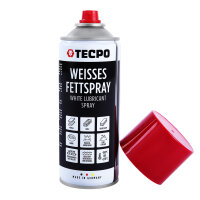 TECPO Weisses Fettspray Sprühfett White Grease 2x 400 ml Hochleistungs-Schmierfett mit starker Kriechwirkung und Korrosionsschutz