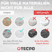 TECPO Montagekleber Fix Power, 480g Universal Baukleber Kartuschen Kraftkleber + Alu Kartuschenpresse