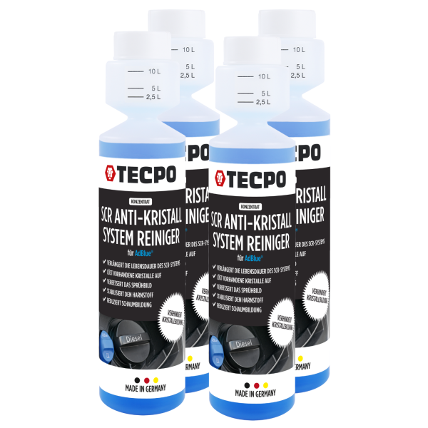 4x TECPO SCR Anti-Kristall Additiv Konzentrat AdBlue® 250 ml