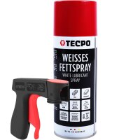 TECPO Weisses Fettspray 400 ml + Sprühpistole