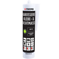24x TECPO Karosserie Klebe & Dichtmasse KKD 701 Schwarz, 414g MS-Polymer 1K-Dichtstoff