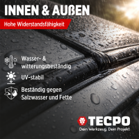 2x TECPO Universal Klebe- und Dichtstoff FLEX SEAL 522 SCHWARZ 1K MS-Polymer UV-stabil und witterungsbeständig