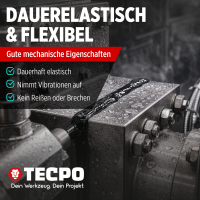 6x TECPO Universal Klebe- und Dichtstoff FLEX SEAL 522 SCHWARZ 1K MS-Polymer UV-stabil und witterungsbeständig