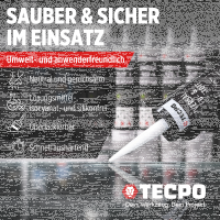 6x TECPO Universal Klebe- und Dichtstoff FLEX SEAL 522 SCHWARZ 1K MS-Polymer UV-stabil und witterungsbeständig