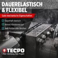 8x TECPO Universal Klebe- und Dichtstoff FLEX SEAL 522 SCHWARZ 1K MS-Polymer UV-stabil und witterungsbeständig