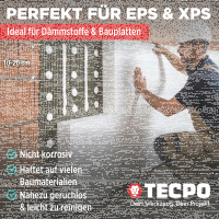 TECPO Montagekleber Fix Power 2x480g Universal Baukleber Kartuschen Kraftkleber mit Skelett-Kartuschenpresse