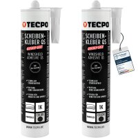 2x Scheibenkleber 290 ml MS-Polymer + Druckluft-Kartuschenpresse – Profi Kartuschenpistole für Dicht- & Klebstoffe + Druckluftschlauch 10 m