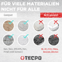 TECPO Universal Montagekleber Ultra FIX Power Baukleber 480g Weiß + Alu-Kartuschenpresse 220 mm