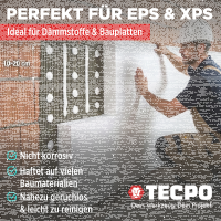 2x TECPO Universal Montagekleber Ultra FIX Power Baukleber 480g Weiß + Alu-Kartuschenpresse 220 mm