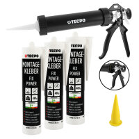 3x TECPO Universal Montagekleber Ultra FIX Power...