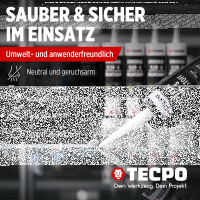 1x TECPO Universal Klebe- und Dichtstoff FLEX SEAL 522 SCHWARZ 1K MS-Polymer UV-stabil und witterungsbeständig + Alu-Kartuschenpresse 220 mm